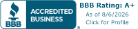 BBB Accredited Business with A+ Rating
